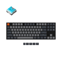 keychron k1 v2 ultra slim wireless mechanical keyboard 87 keys white backlight keychron mechanical optical low profile blue switch