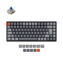 keychron k2 uk iso wireless mechanical keyboard gateron blue switch for mac windows rgb white backlight aluminum case