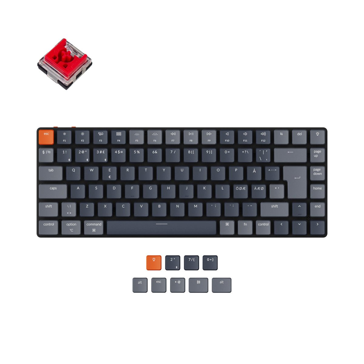 Iso Utra Key Keychron K3 Ultra-slim Wireless Mechanical Keyboard (Nordic ISO Layout ...