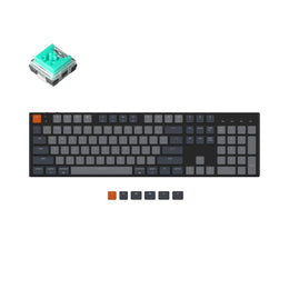 keychron k5 wired wireless low profile mechanical keyboard rgb backlight gateron optical switch mint mac and windows