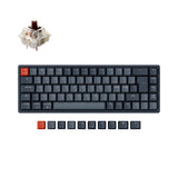 keychron k6 nordic iso layout wireless mechanical keyboard gateron brown switch hot swappable for mac windows