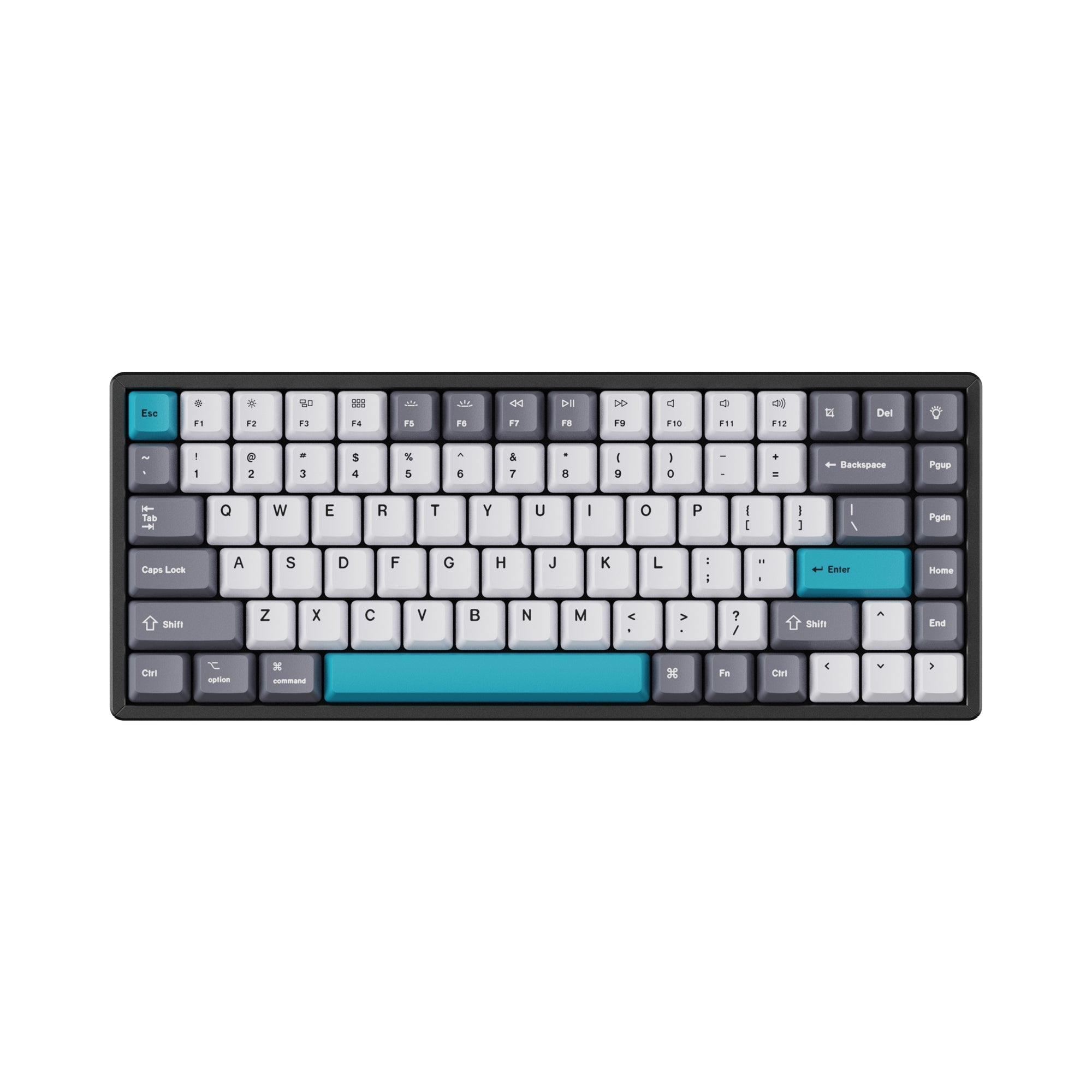 OEM Dye-Sub PBT Keycap Set - Grey White Blue